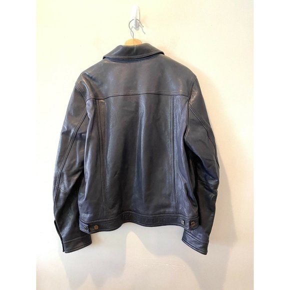 New Michael Kors MK Dark Blue Real Lamb Leather - Picture 2 of 9